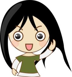 Cute emo girl portrait vector graphics