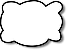 Callout cloud with shadow vector image
