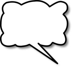 Speech cloud right vector image