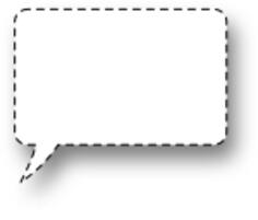 Dotted line speech bubble vector image