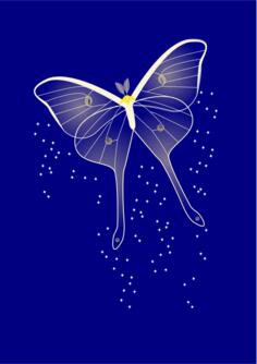 Bright butterfly vector clip art