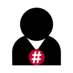 Red matrix profile avatar vector image
