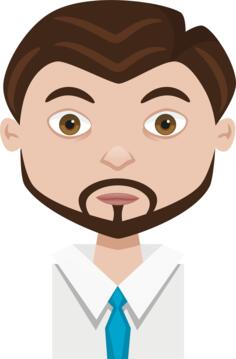Male cartoon avatar vector graphics