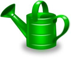 Watering can vector clip art