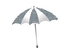 Chequered umbrella vector illustration