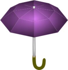 Purple umbrella vector drawing