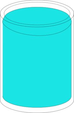 Glass of water vector drawing