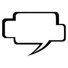 Rectangular speech bubble vector clip art