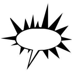 Shouting speech bubble vector image