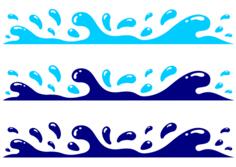 Water wave splash vector image