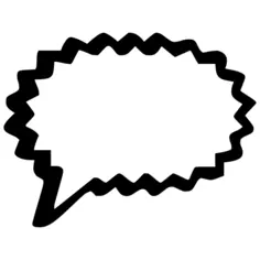 Surprised speech bubble vector graphics