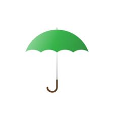 Vector illustration of green umbrella