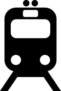 Tramway stop sign vector drawing