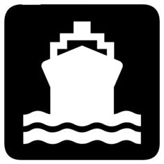 Boat port sign vector drawing