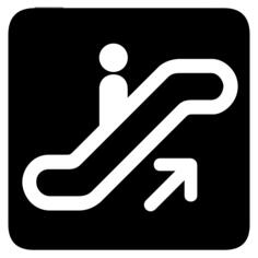 Escalator ''up'' sign vector illustration