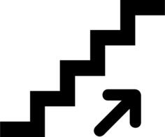 AIGA stairs '' up '' sign vector image