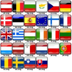 Flags of Europe vector pack