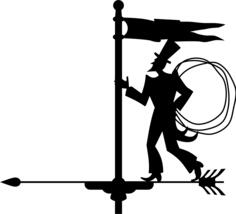 Chimney wind vane silhouette vector image