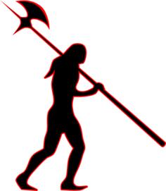 Medieval guard silhouette vector image