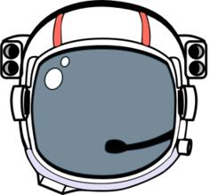 Astronaut helmet vector illustration