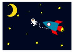 Astronaut on space walk cartoon vector image