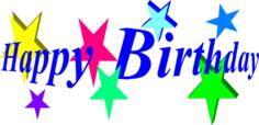 Happy birthday lettering vector image