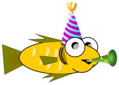 Party fish vector image