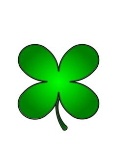 Green four-leaf clover vector image