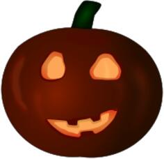 Brown Halloween pumpkin vector illustration