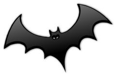 Gray bat silhouette vector image
