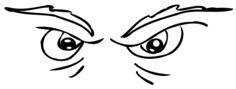 Scary eyes vector drawing