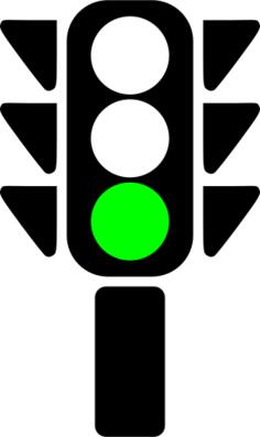 Green traffic light vector clip art