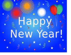 Happy New Year banner with balloons vector image