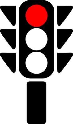 Traffic semaphore red light vector image