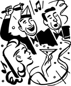 New Year's party vector illustration