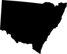 New South Wales black vector image