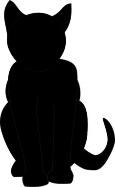 Black cat vector image