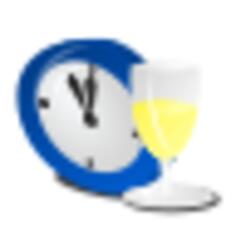 Time for wine vector drawing