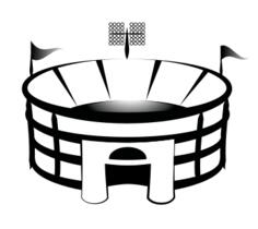 Football arena vector drawing