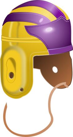 Vintage 1940s college football helmet vector image