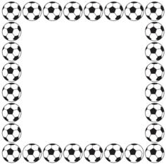 Football decorative frame vector image
