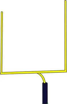 American football goal post vector illustration