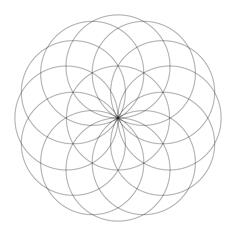 Vector image of blossoming circles