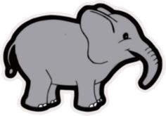 Baby elephant vector clip art