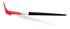 Paint brush with shadow vector graphics