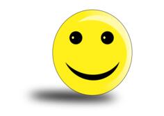 Happy smiley with shadow vector drawing