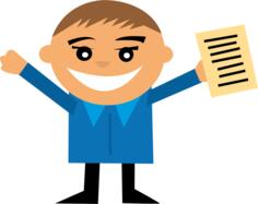Happy student vector illustration