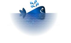 Happy blue whale vector illustration