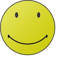Enjoying smiley vector illustration