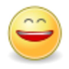 Laughing smiley face icon vector image